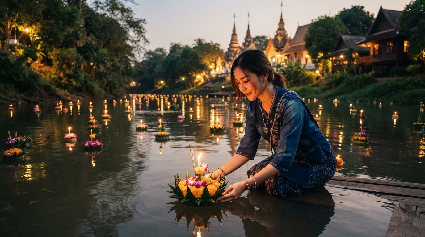 The Magic of Loy Krathong: Floating Lanterns in Thailand