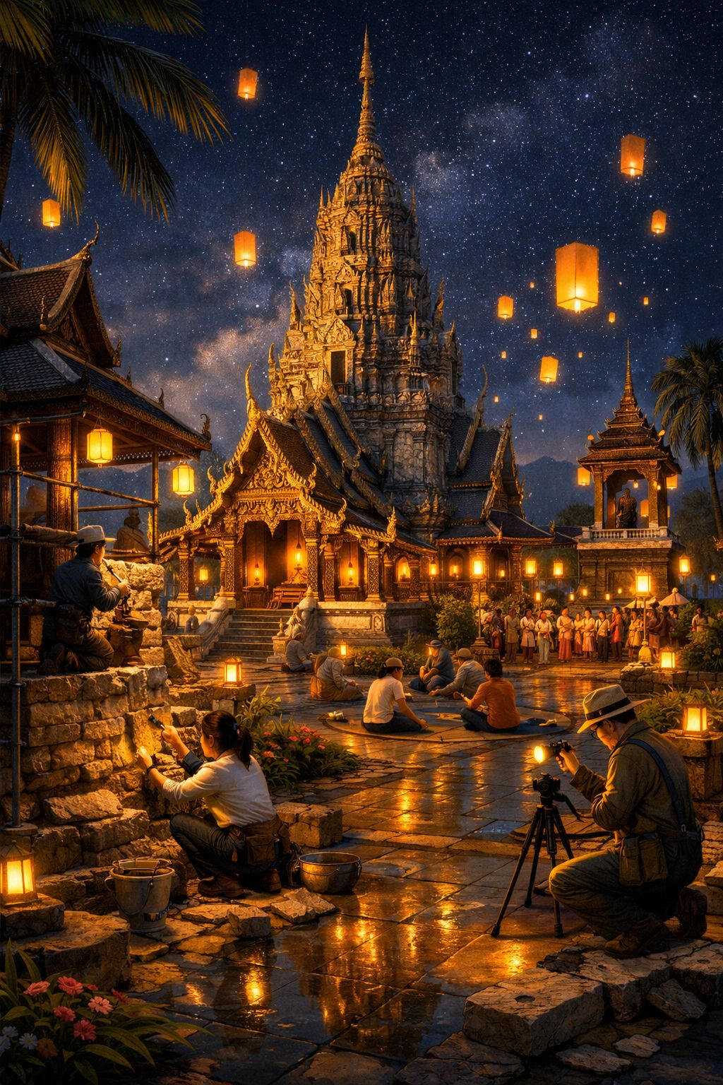 Die Bewahrung der Vergangenheit: Konservierungsbemühungen an Thailands historischen Tempeln