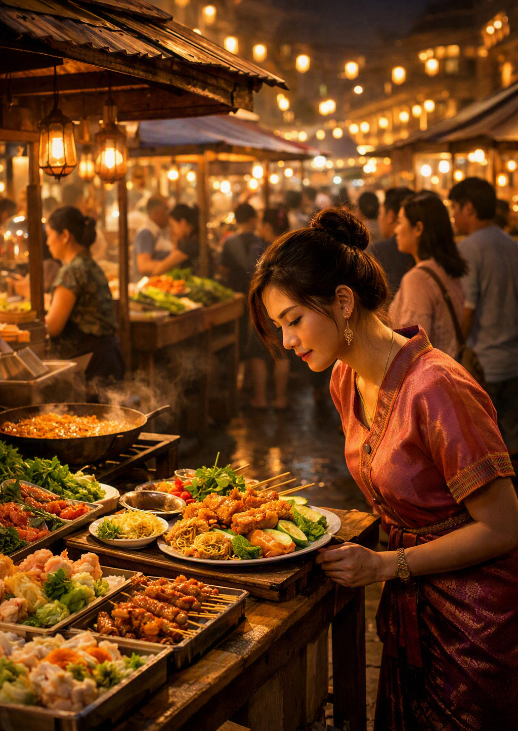 Thai Street Food Delights at Night Markets